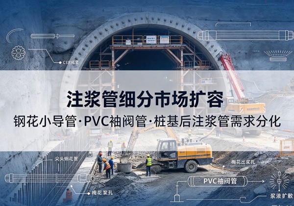 金坛注浆管细分市场扩容，隧道钢花小导管、PVC 袖阀管、桩基后注浆管需求分化